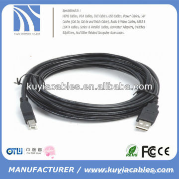 BLACK USB CABLE PRINTER AM TO BM 5 METERS